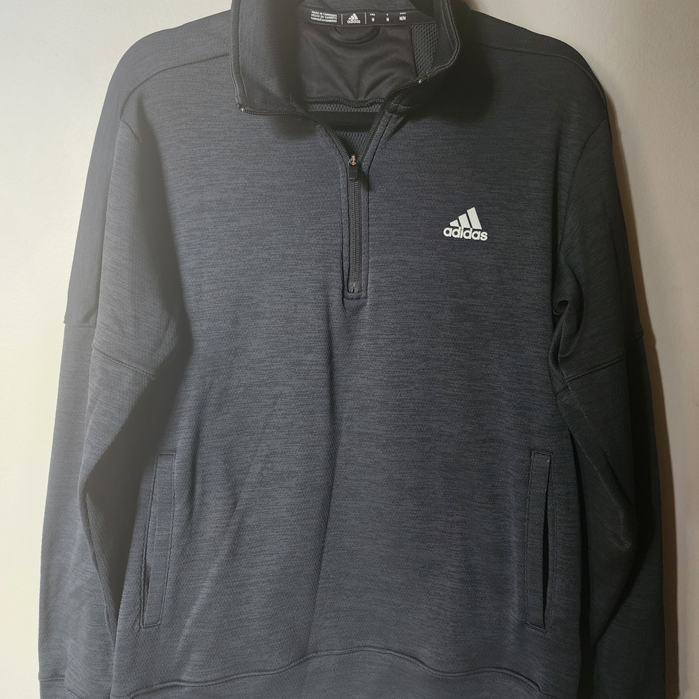 Adidas Dark Gray Quarter-Zip Pullover